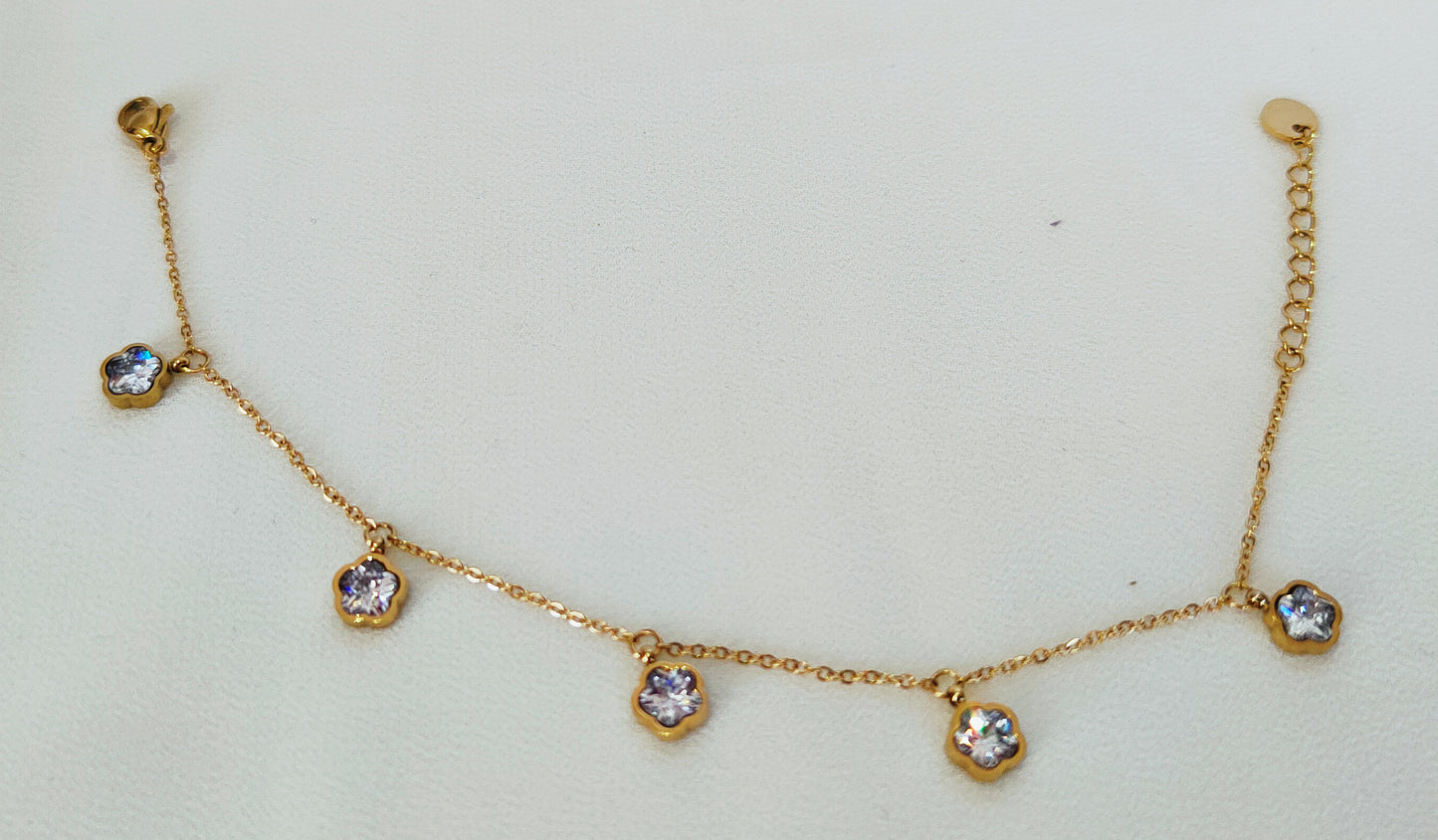 Gourmette diamond flower - 20,5 cm