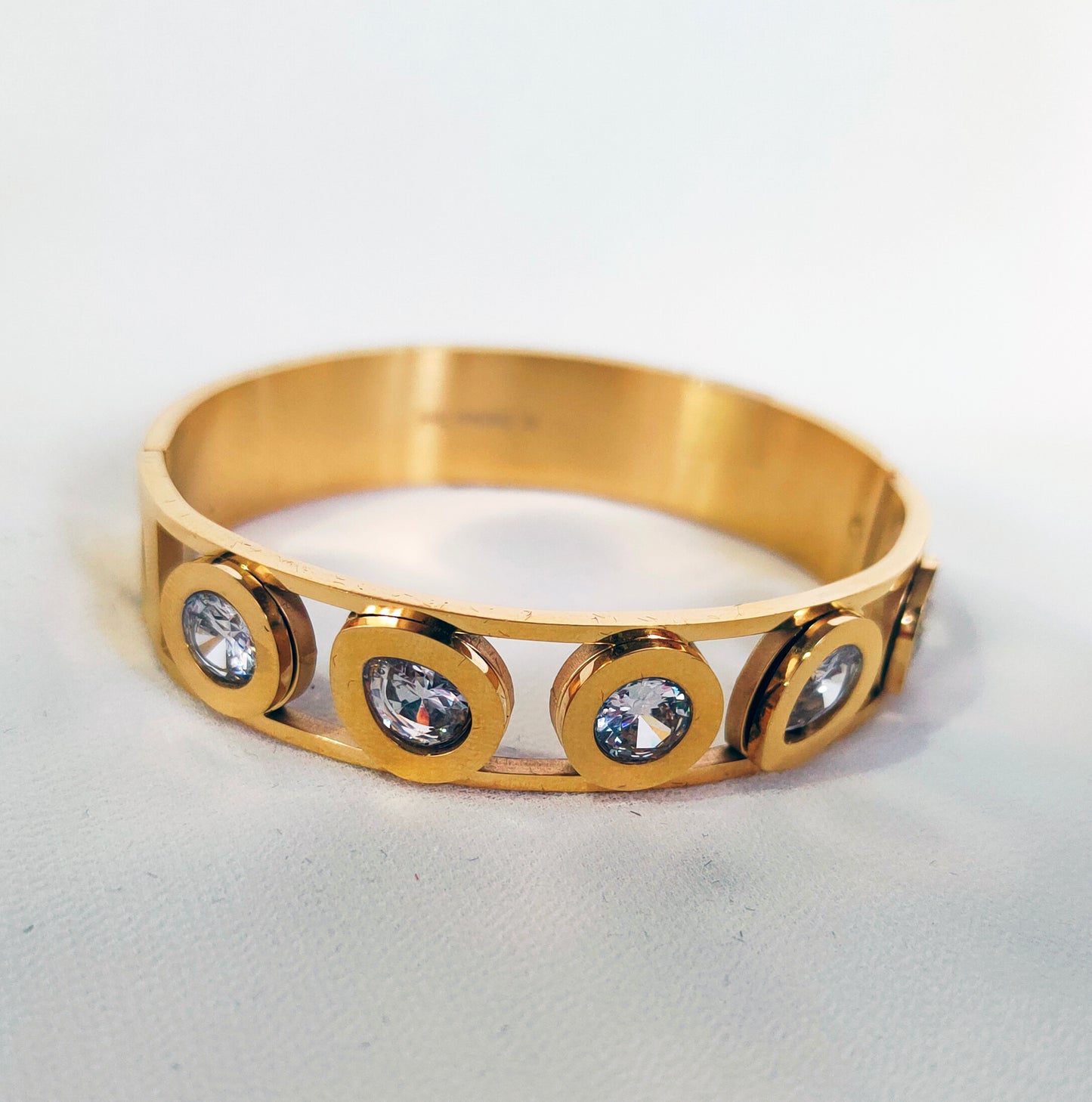 Bracelet rigide rock strass