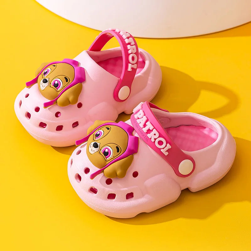 Genuine Paw Patrol Kids Summer Kawaii Beach Slippers Non-Slip Sandals Rubble Skye Rocky Slipper Soft Soled Shoes Gift