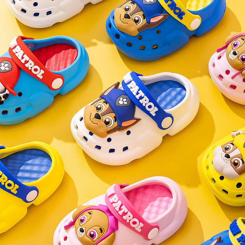 Genuine Paw Patrol Kids Summer Kawaii Beach Slippers Non-Slip Sandals Rubble Skye Rocky Slipper Soft Soled Shoes Gift