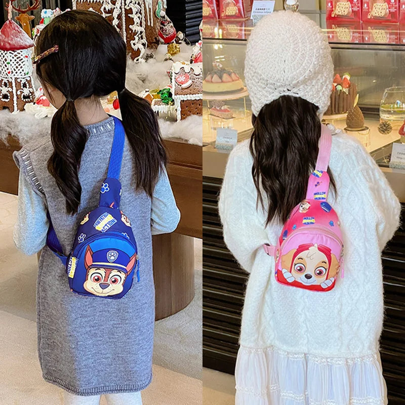 Paw Patrol Children's Chest Bag Boy Girl Toddler Bag Chase Small Bag Storage Pouch Shoulder Bag Kid Toy Skye Wasit Bag Crossbody
