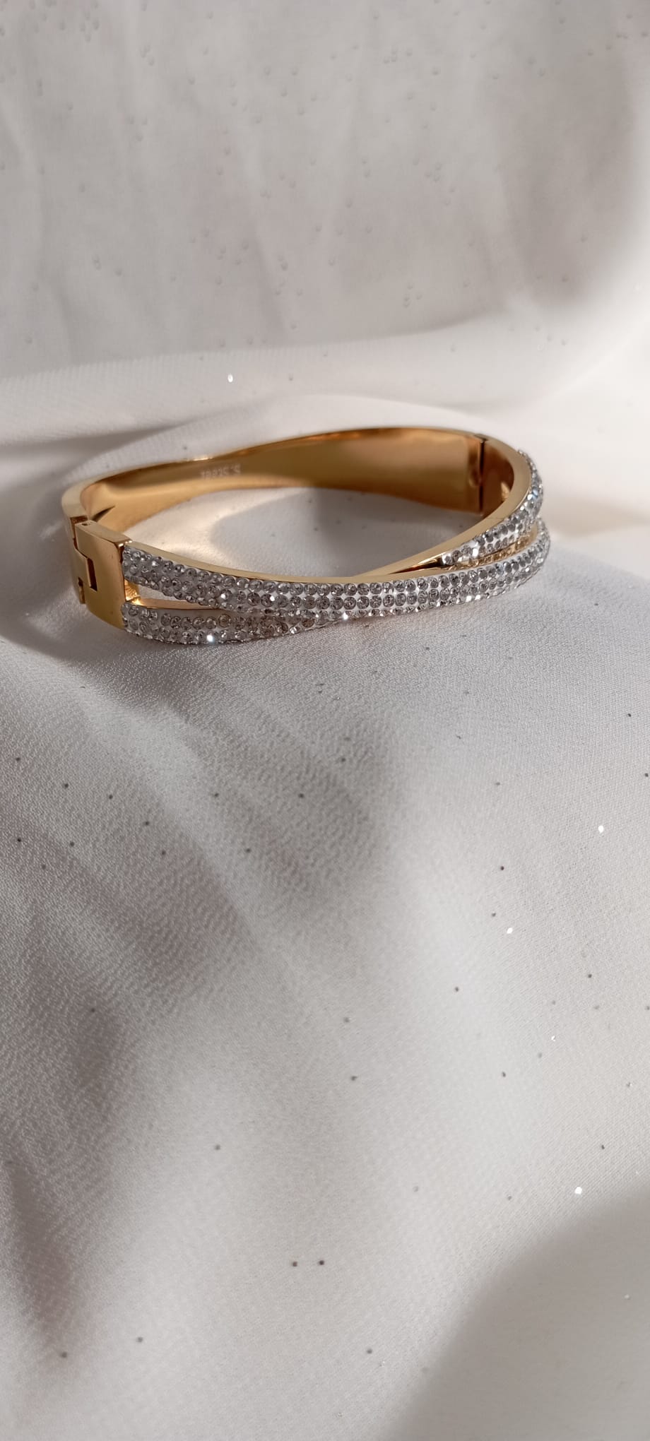 Bracelet rigide Enlacé strass
