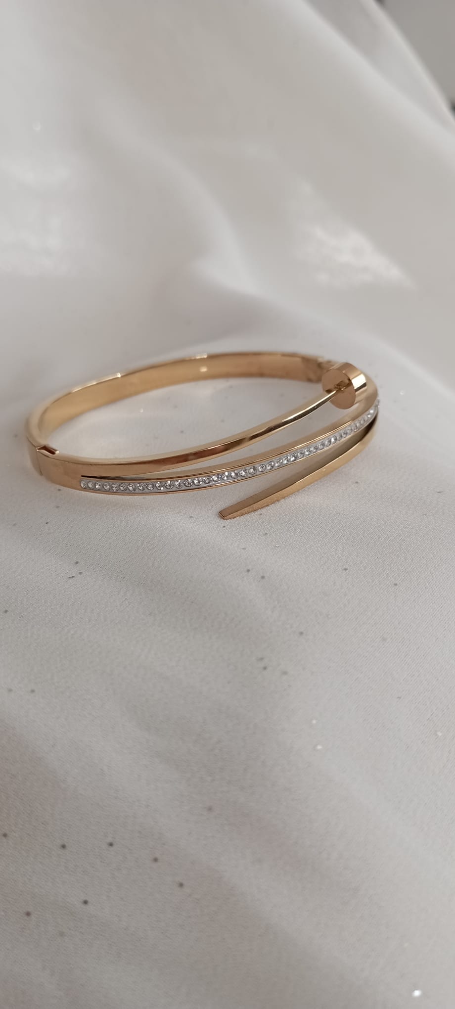 Bracelet rigide Clous strass