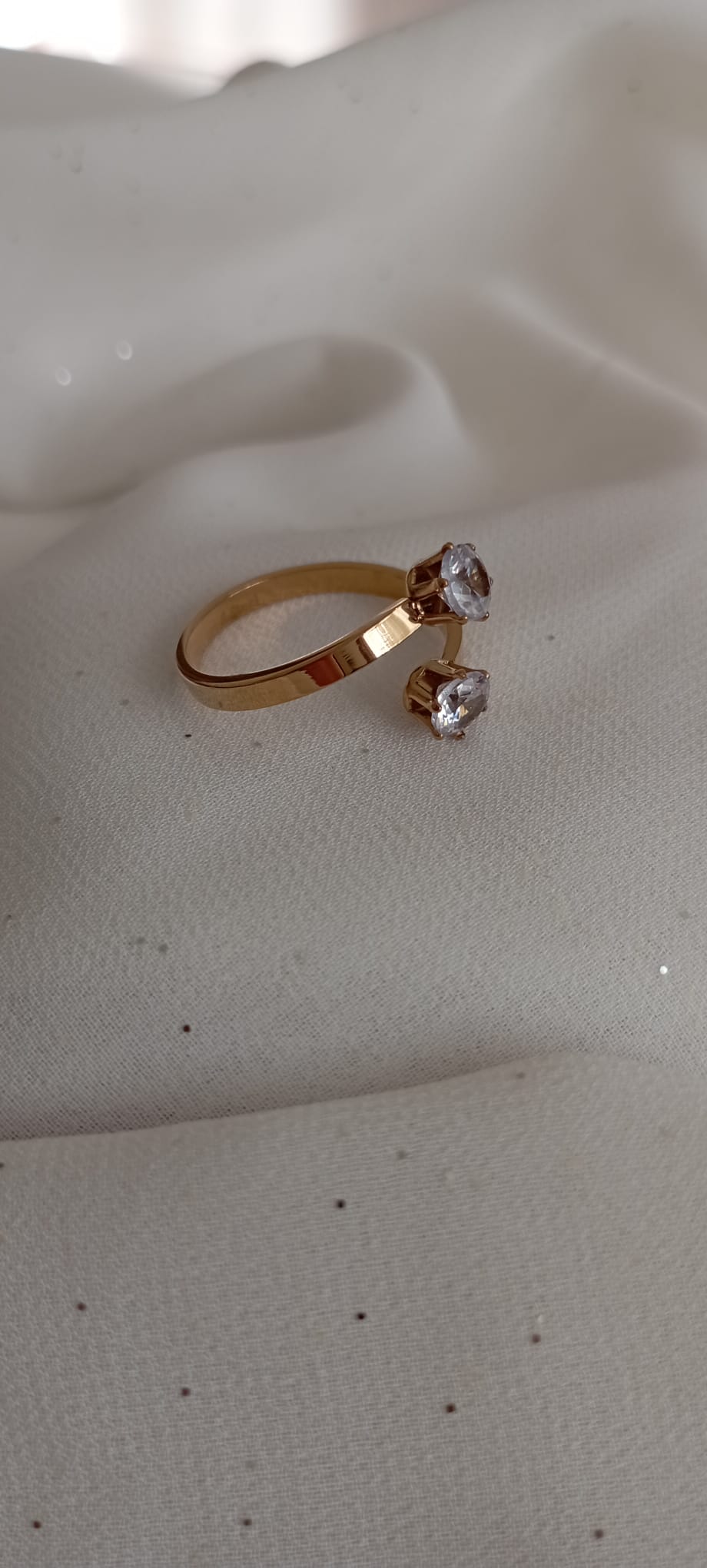 Bague Double strass