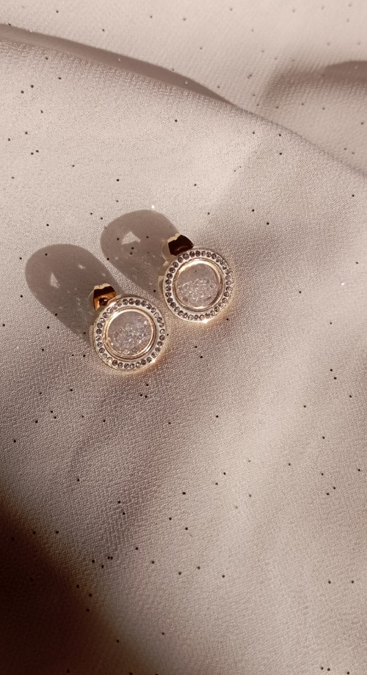 Boucle d'oreilles cercle Strass