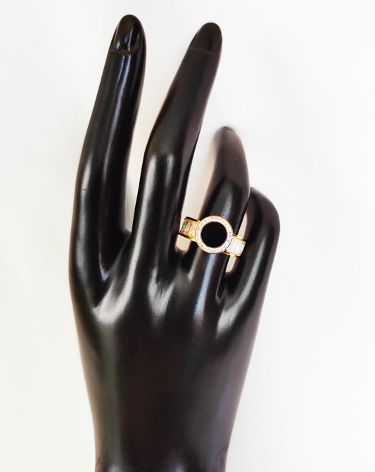 Bague black bling