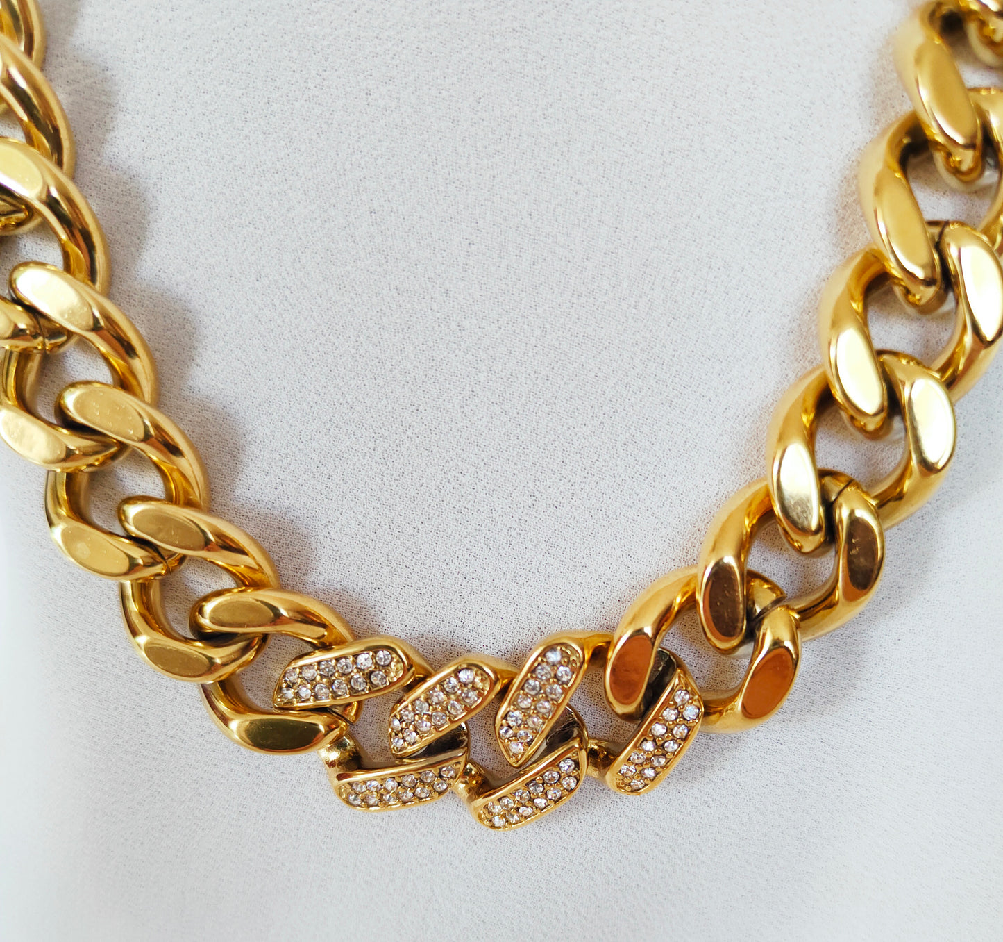 Collier chaine strass