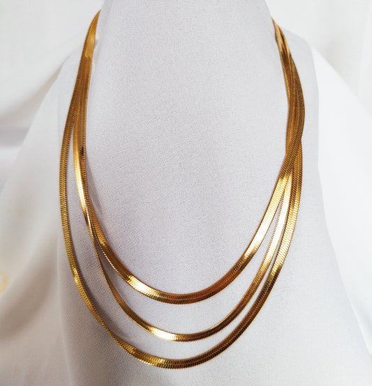 Collier triple serpents or