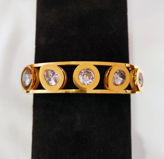 Bracelet rigide rock strass