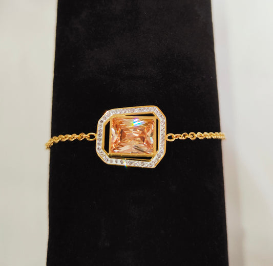 Bracelet strass champagne
