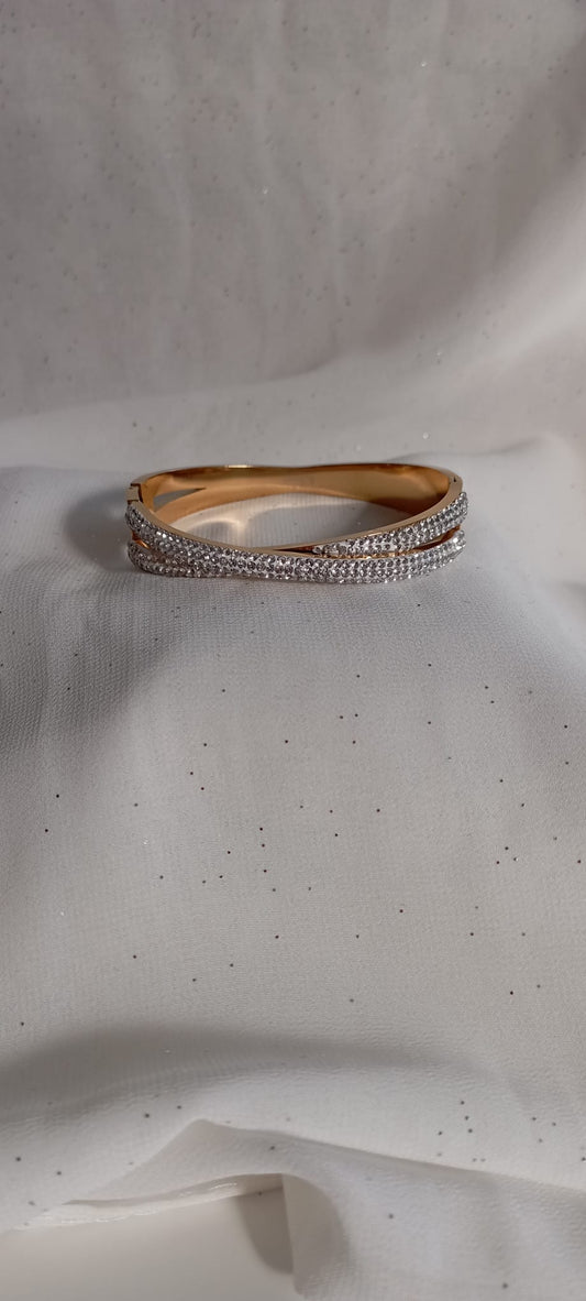 Bracelet rigide Enlacé strass