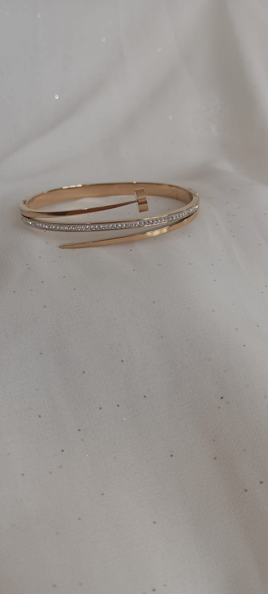 Bracelet rigide Clous strass