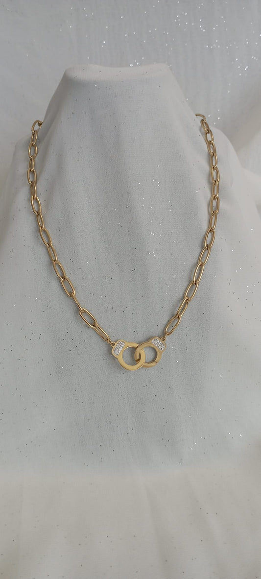 Collier Menotte strass
