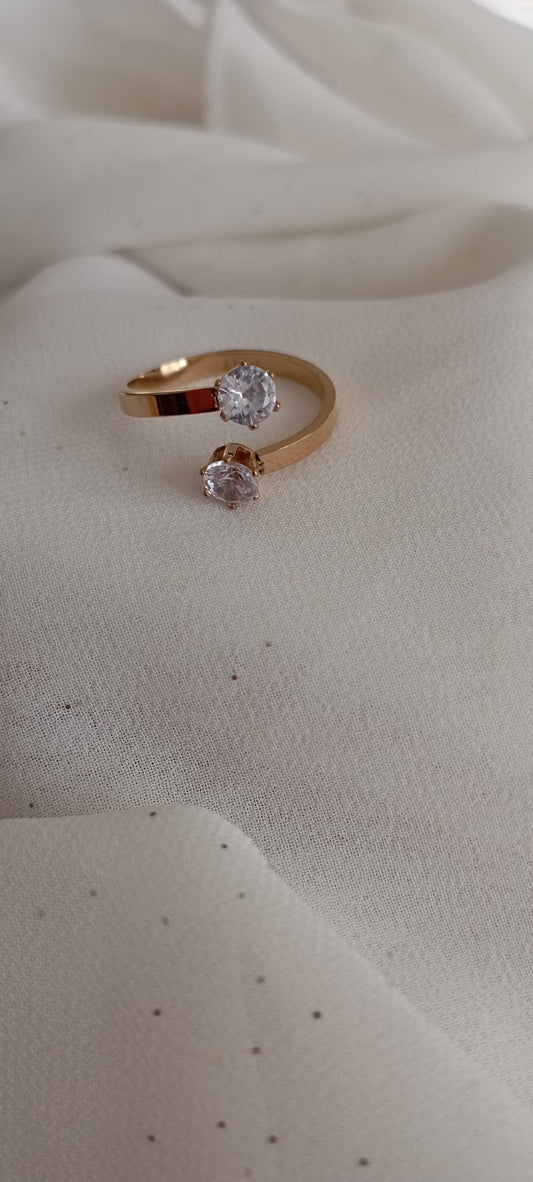 Bague Double strass