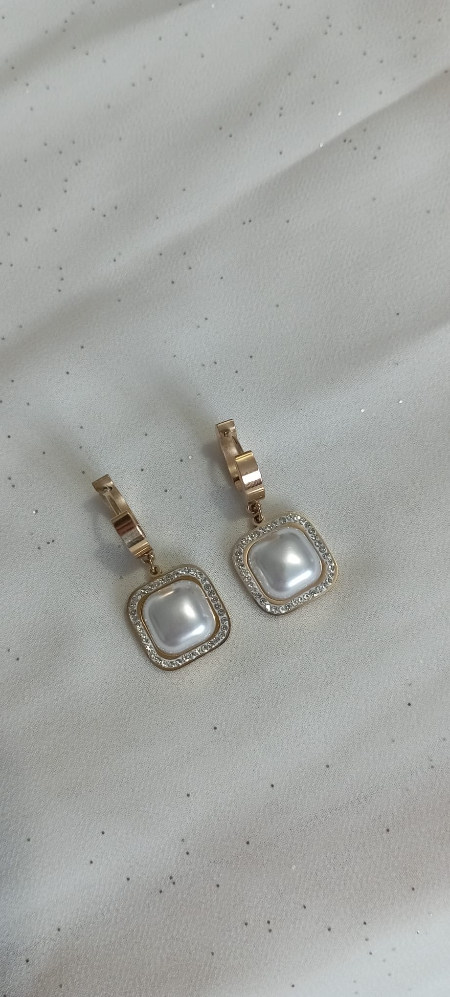 Boucle d'oreilles Perle carré