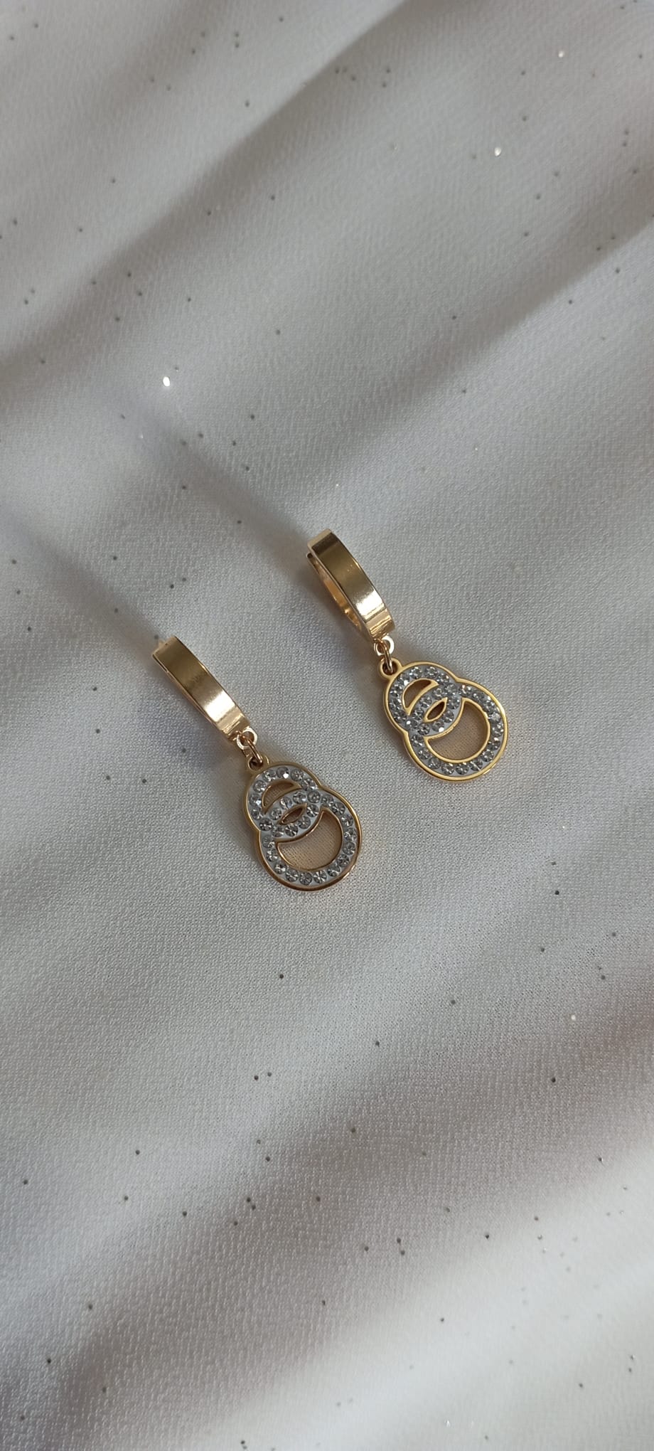 Boucle d'oreilles double cercle